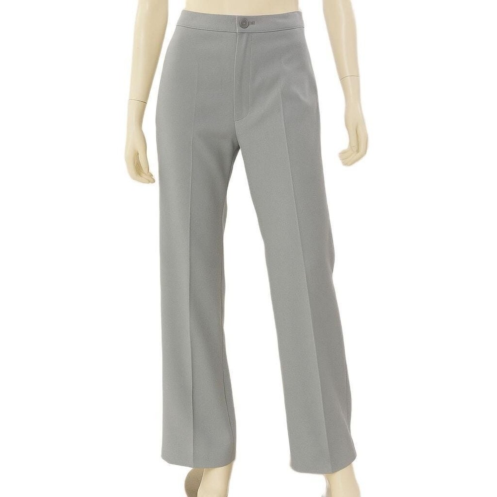 70s Vintage Pastel Gray Rib Cage Stove Pipe Pants Womens Size 2 High Waist 33L